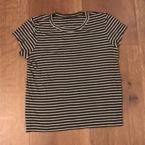 American eagle dark grey striped shirt